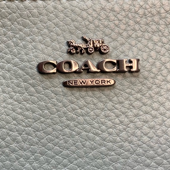COACH double corner zip wristlet, gray - Picture 5 of 9